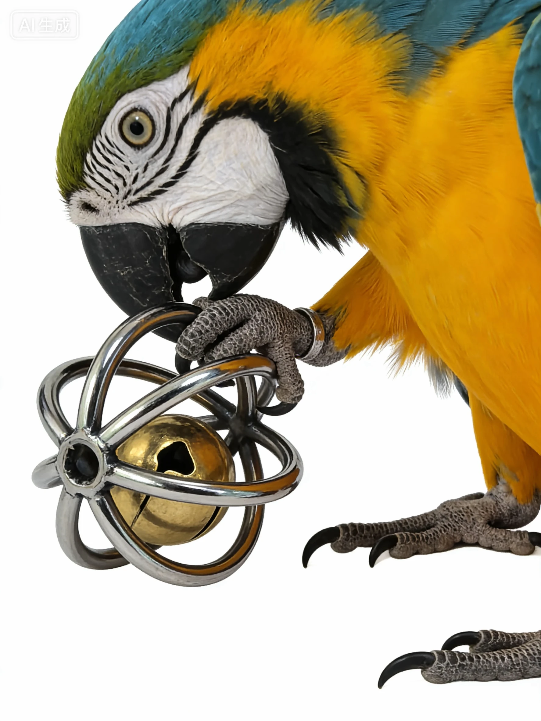 Brinquedo para Pássaros Bola Oca com Sino para Gaiola - Imagem 4