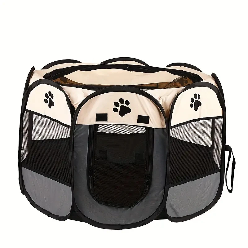 Cercado Octogonal para Gatos Tenda Dobrável de Tecido Oxford Impermeável - Imagem 5