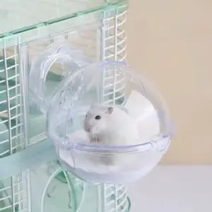 banheiro para hamster de plástico transparente