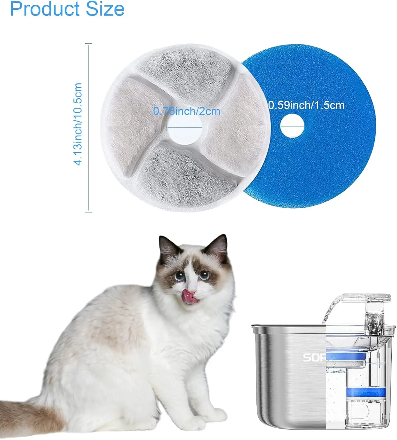 Filtro para Bebedouro de Gato com Tripla Filtragem - Imagem 3
