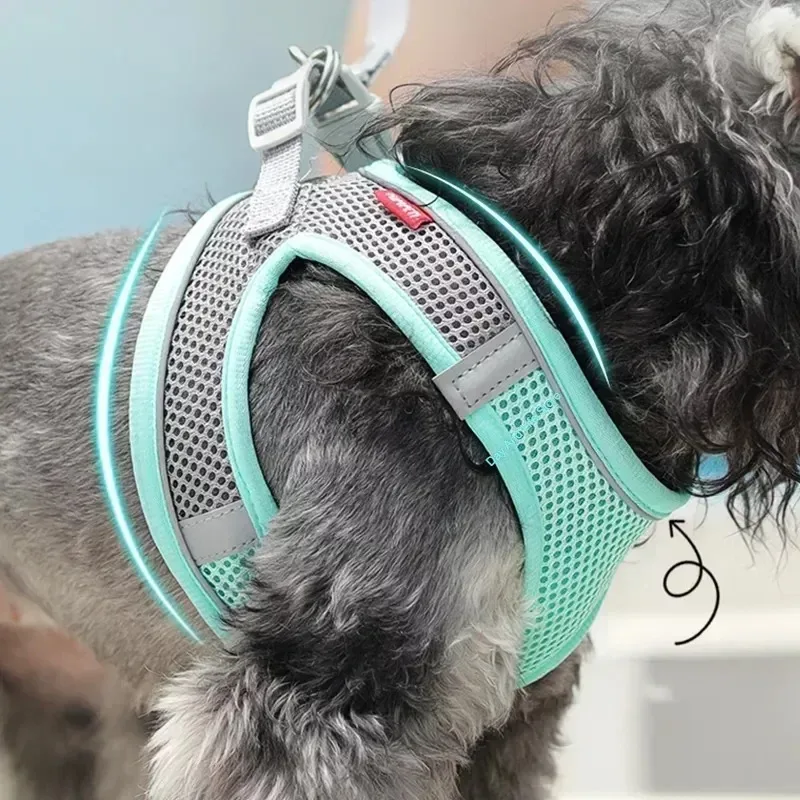 Colete Peitoral para Cães e Gatos com Faixa Refletiva para Passeio - Imagem 2