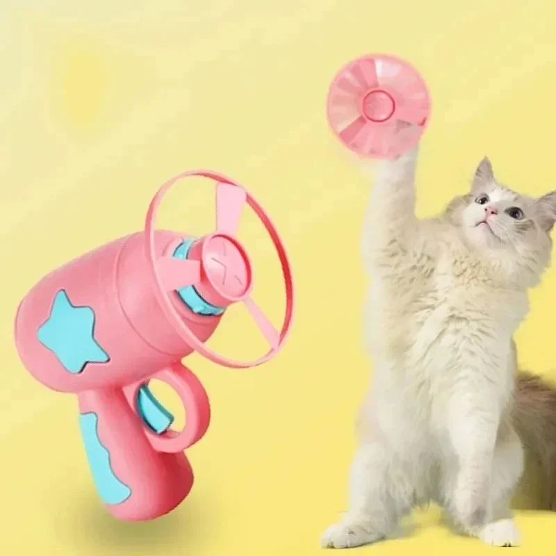Brinquedo Lançador de Mini Disco para Gatos Treinamento e Perseguição - Imagem 3