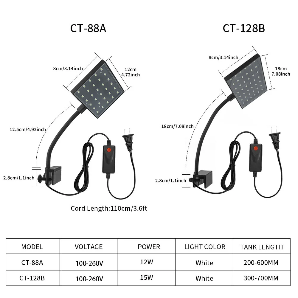 Luminária LED para Aquário até 60 cm com Ângulo Ajustável - Imagem 6