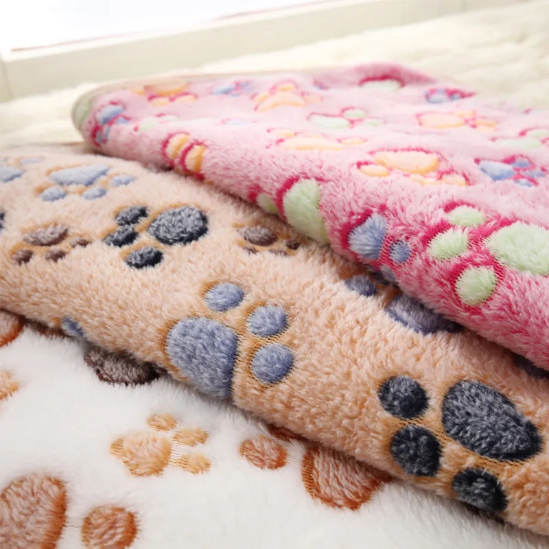 Cobertor para Pets com Estampa de Patas Quente e Macio - Imagem 3