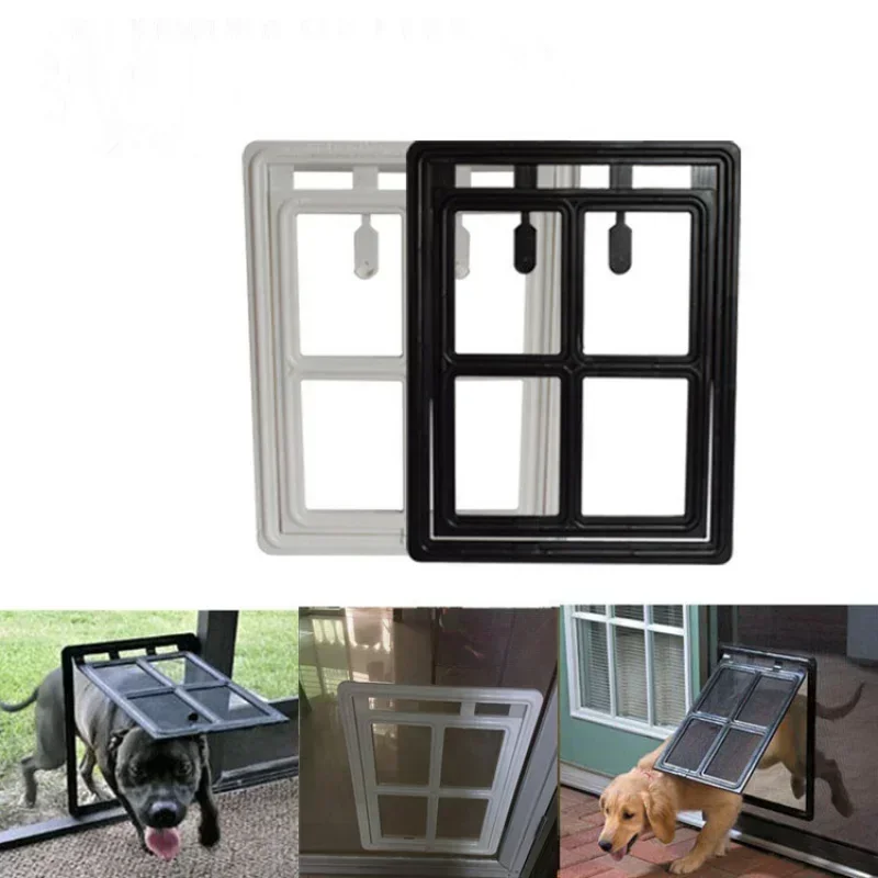 Porta para Tela de Cães e Gatos de Plástico com Fechadura 2 Direções - Imagem 3