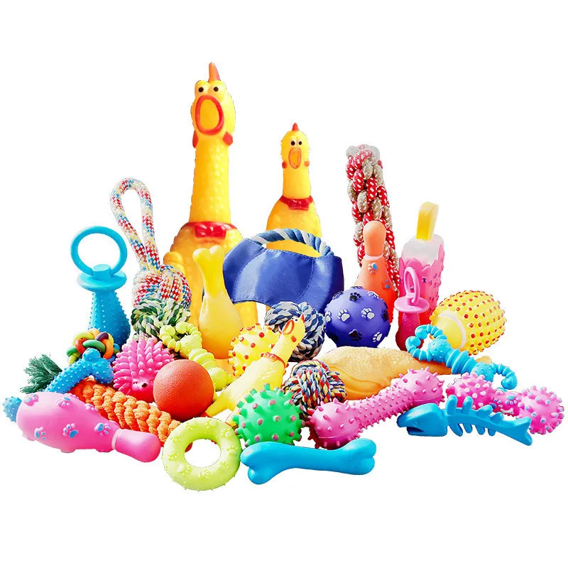 Kit Brinquedo para Cães com Bola, Osso e Corda para Morder - Imagem 6