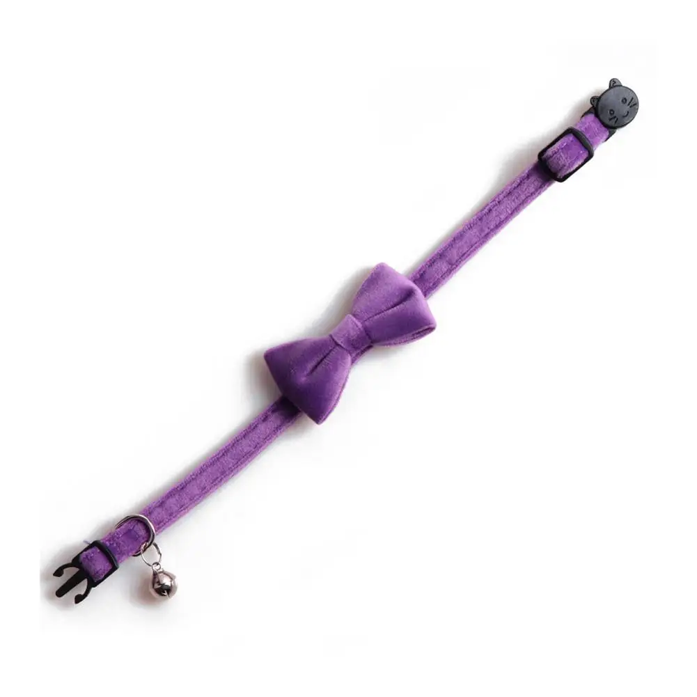 Coleira de Camurça para Gatos e Cães Pequenos Ajustável 18-32cm com Sino - Imagem 6