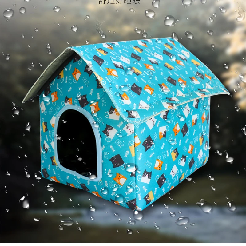 Casa para Gatos Dobrável e Destacável para Ambientes Externos - Imagem 4