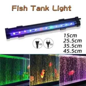 luminária LED para aquário com bolhas