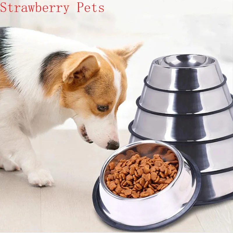 Tigela para Cães e Gatos de Aço Inoxidável com Base Antiderrapante - Imagem 2