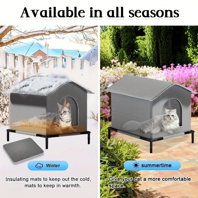 Casa para Gatos e Cães de Rua com Tapete Removível - Image 2