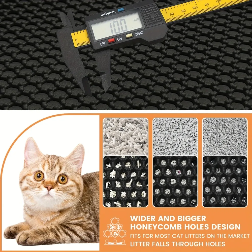 Tapete para Areia de Gato 70x120cm Antiderrapante Camada Dupla - Image 3