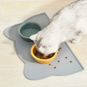 tapete de alimentação para cães e gatos de silicone