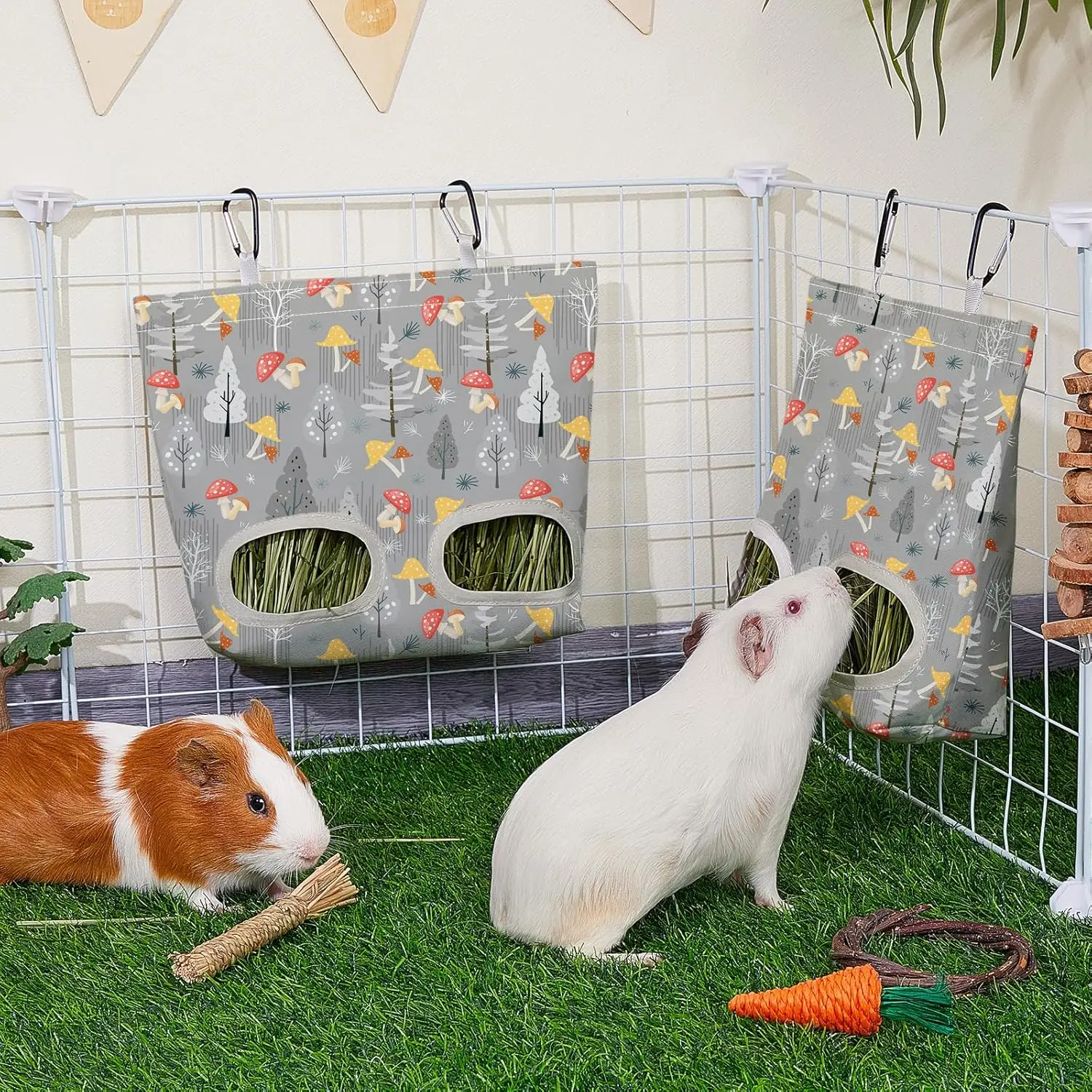Saco Alimentador de Feno para Coelhos 29.2x23cm com 2 Furos - Imagem 6