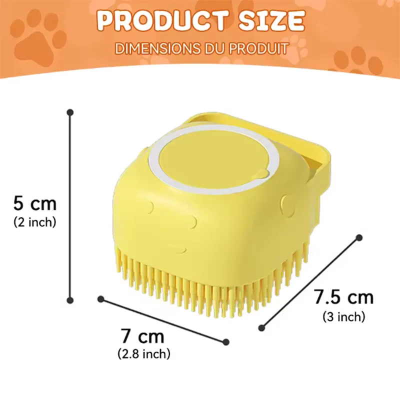 Escova de Banho Multifuncional para Cães e Gatos de Silicone Macio - Imagem 2