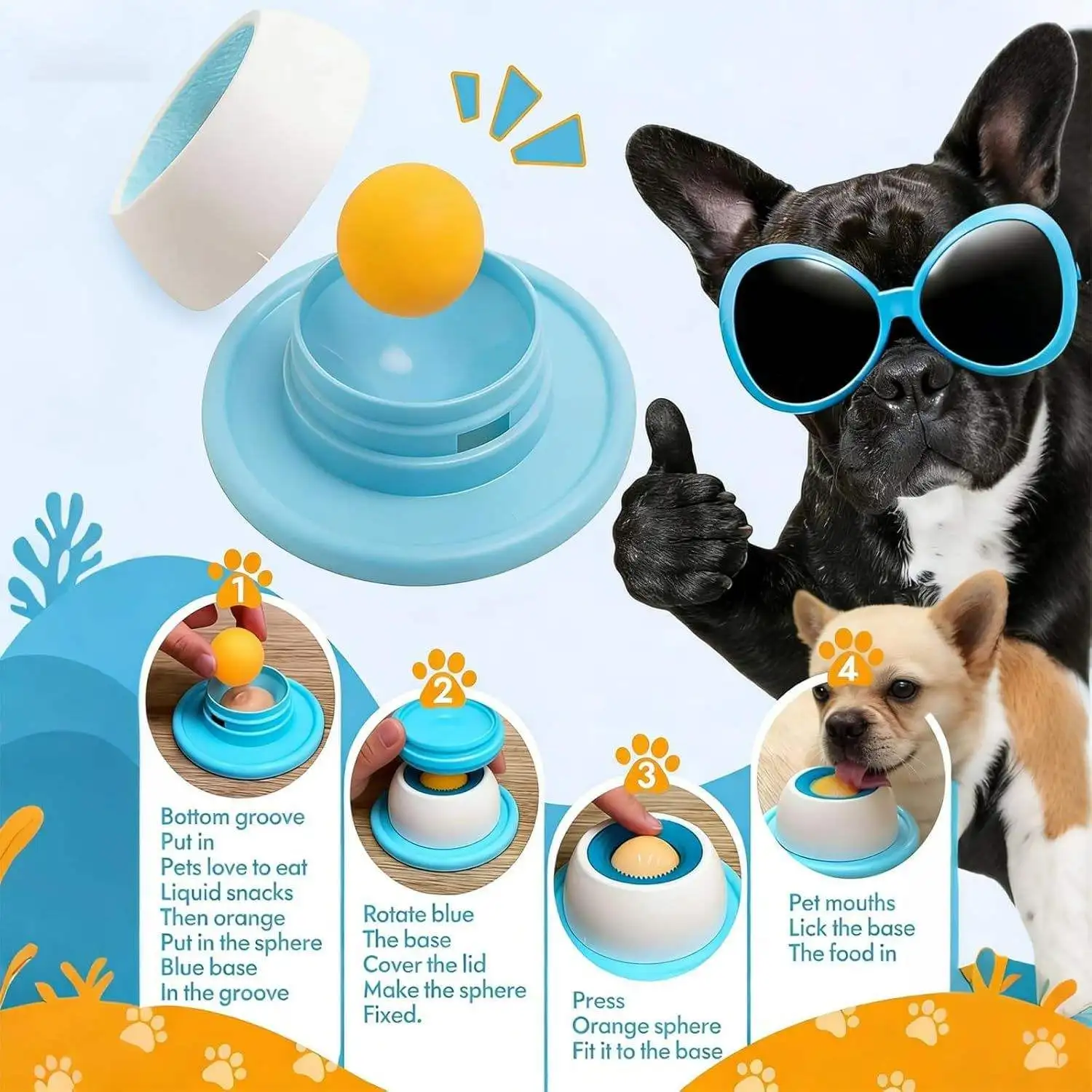Tigela Antiderrapante para Cães e Gatos com Design de Alimentação Lenta - Imagem 4