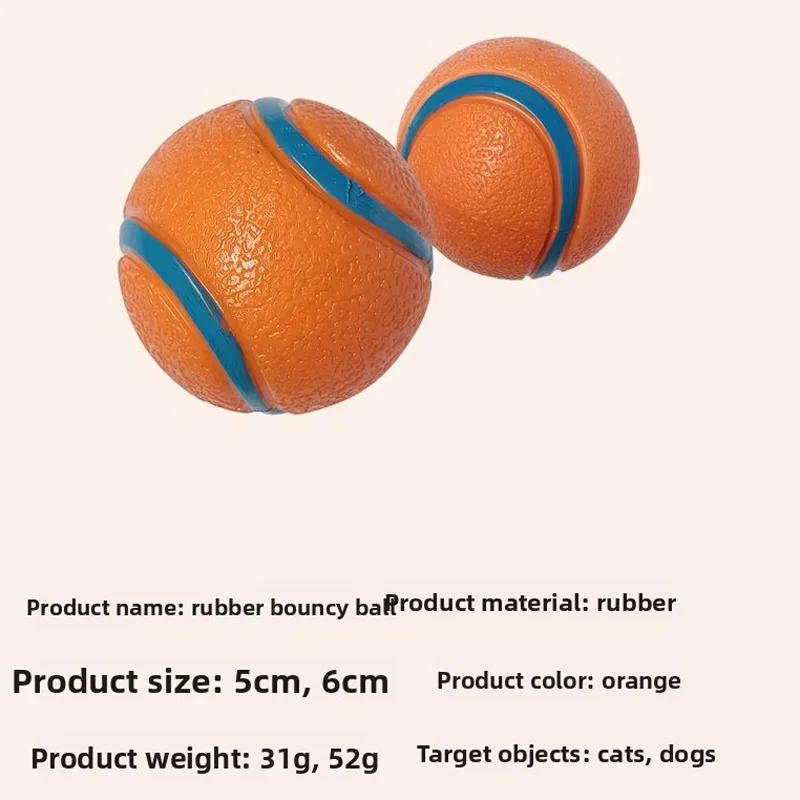 Brinquedo Bola para Cães de Borracha com Apito Interno Laranja - Imagem 6