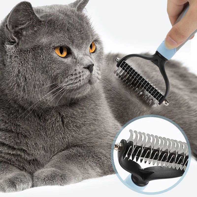 Escova para Cães e Gatos de Aço Inoxidável Remove Pelos Soltos - Imagem 3