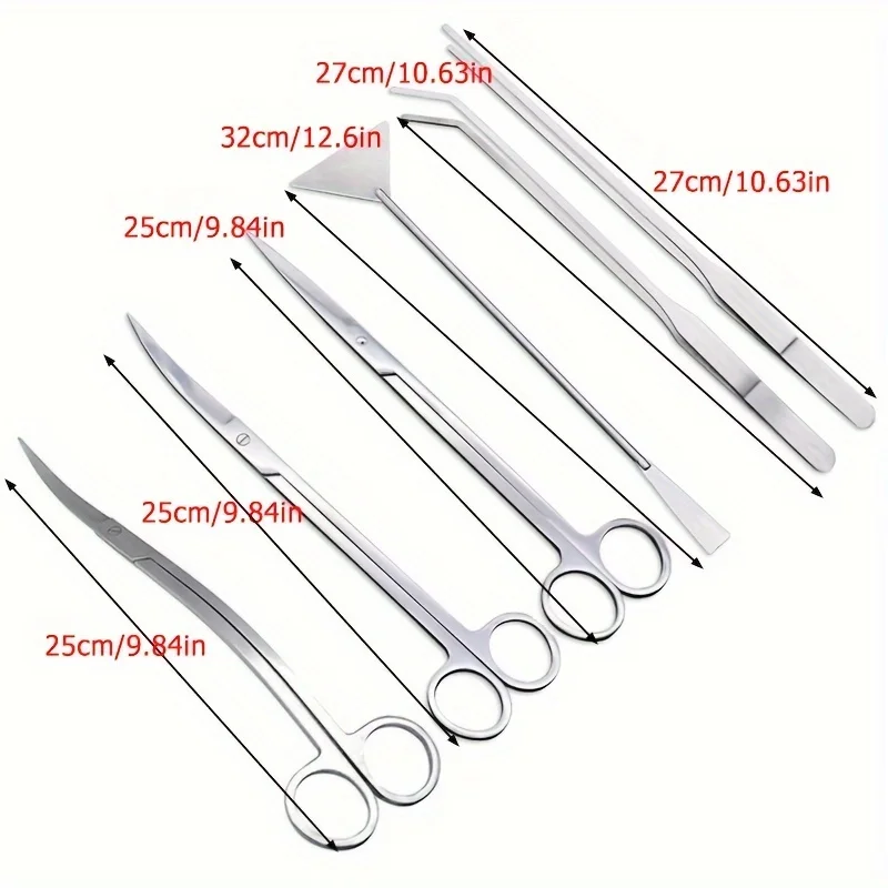 Kit de Ferramentas para Aquário de Aço Inoxidável com 6 Peças - Imagem 6
