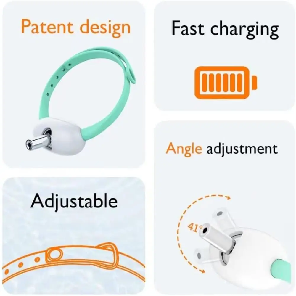 Coleira Laser Automática para Gatos LED Branca Recarregável USB - Imagem 4