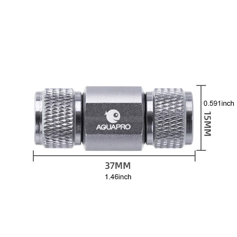 Válvula de Retenção CO2 para Aquário Alumínio 37 mm - Imagem 3
