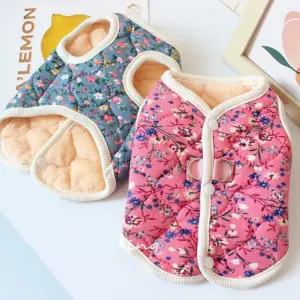 colete floral para cachorro