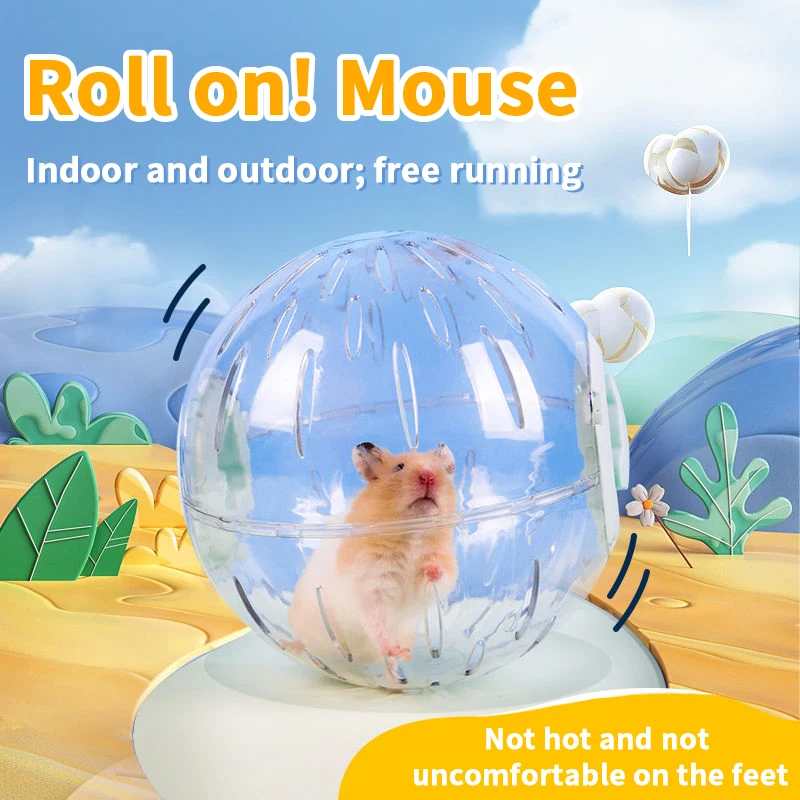 Bola de Exercício para Hamster de PET+PP com Grande Espaço - Imagem 2