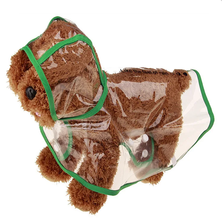 Capa de Chuva para Cães Grandes Transparente com Borda Colorida - Image 4