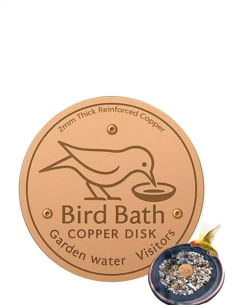 Bebedouro para Pássaros em Cobre com Suporte Triplo e Base Antiderrapante - Imagem 2