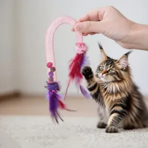 brinquedo interativo para gatos com corda elástica