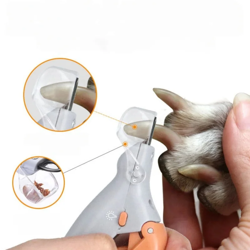 Cortador de Unhas para Cães e Gatos com LED e Coletor - Imagem 3