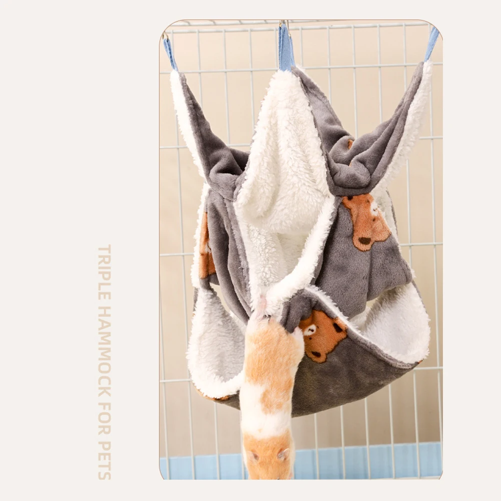 Rede para Roedores de Flanela Castanho Escuro M 29x29 cm com Alças - Image 2