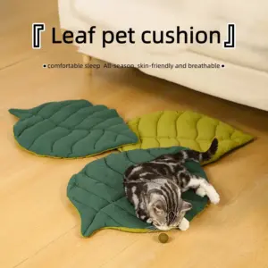 cama folha de algodão lavável para gatos