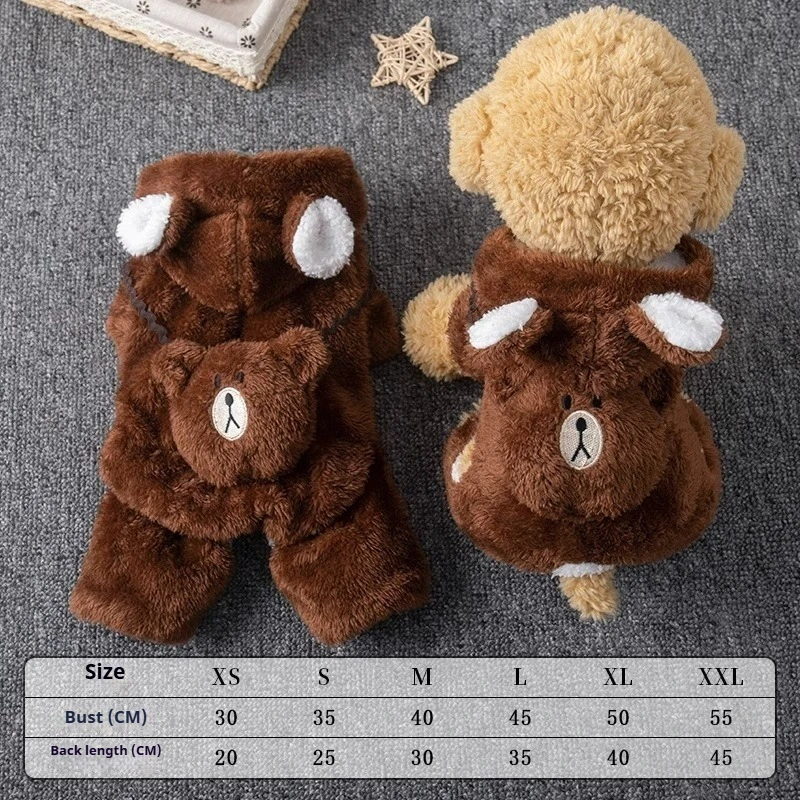 Roupa para Cães Pequenos e Médios de Lã Forrada Quente para Inverno - Imagem 6