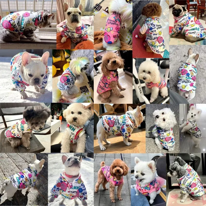 Jaqueta para Cães e Gatos Estampada com Fivela para Guia - Imagem 2