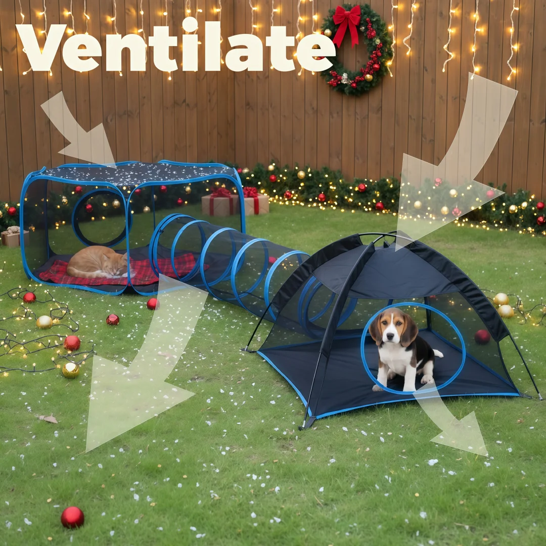 Cercado Portátil para Pets com Túnel e Montagem Fácil - Imagem 6