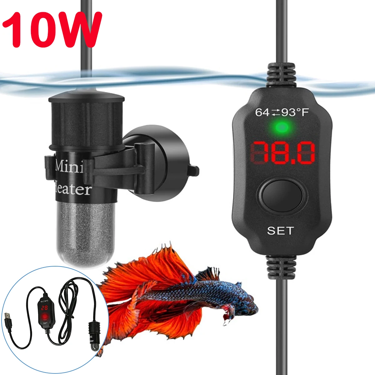 aquecedor usb para aquário