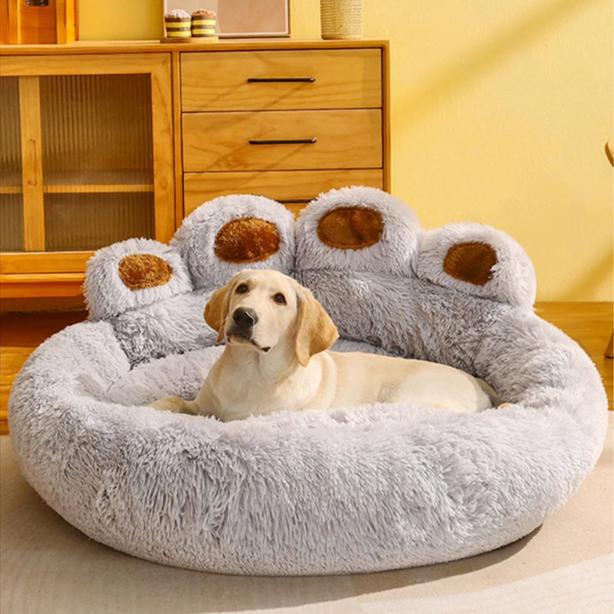 Cama Sofá para Cães e Gatos de Fleece com Capa Removível - Image 3