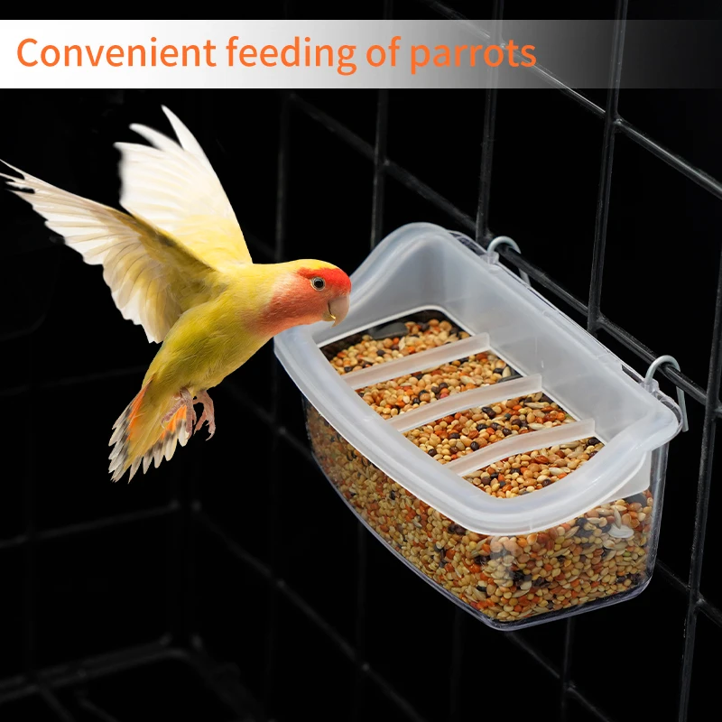Comedouro para Pássaros e Aves 6 Slots Removível Transparente Pendurável - Imagem 5