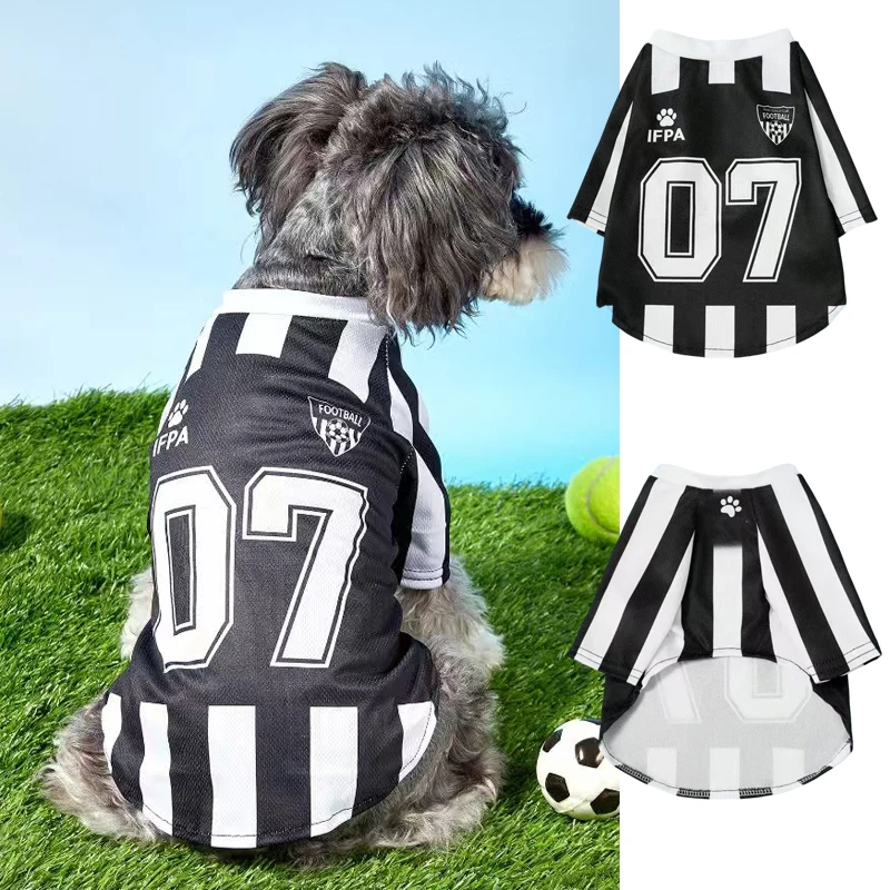 Camisa de Basquete para Cães de Poliéster Respirável Preta - Imagem 3