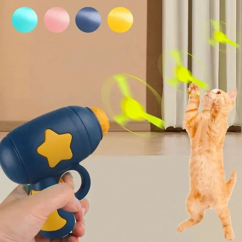 brinquedo lançador de mini disco para gatos