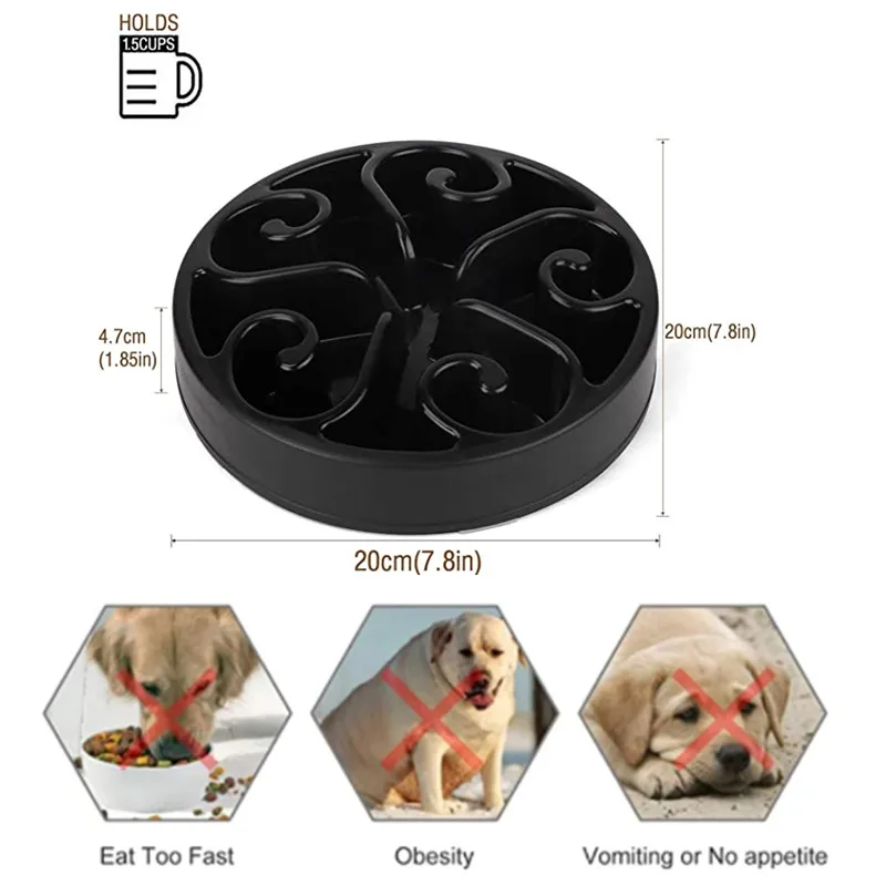 Tigela Comedouro Lento para Cães Antiderrapante 20 cm - Imagem 6