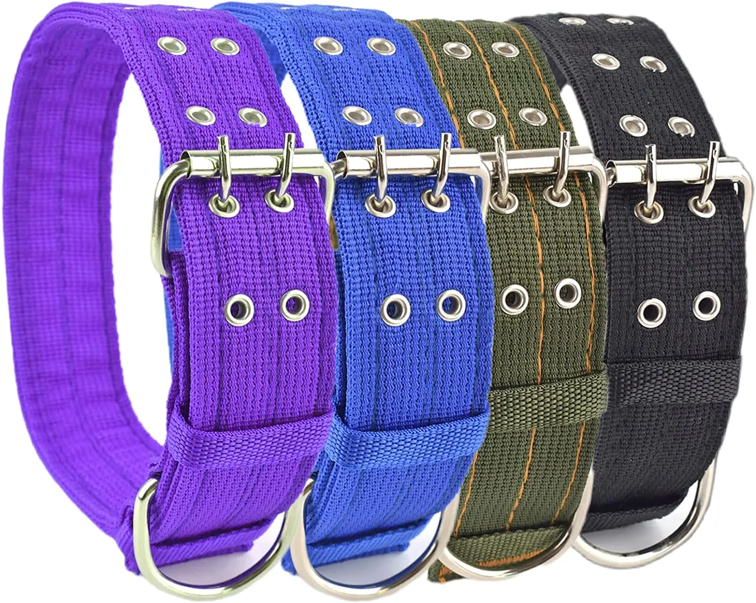 Coleira Militar para Cães Grandes de Nylon com Fivela de Metal Ajustável - Imagem 2