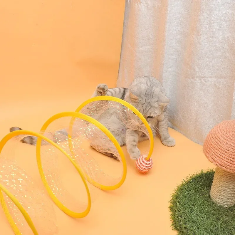 Túnel para Gatos Dobrável Tipo S com Bolinhas e Crinkle - Image 4