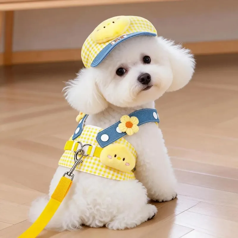 Colete Arnês para Cães Pequenos Ajustável com Corda de Tração - Imagem 4