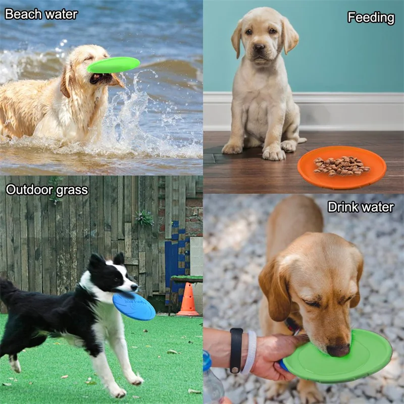 Brinquedo Disco Voador para Cães de Silicone Macio para Treinamento - Imagem 3