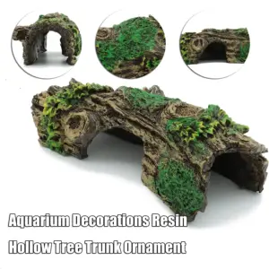 ornamento para aquário com cenário verde
