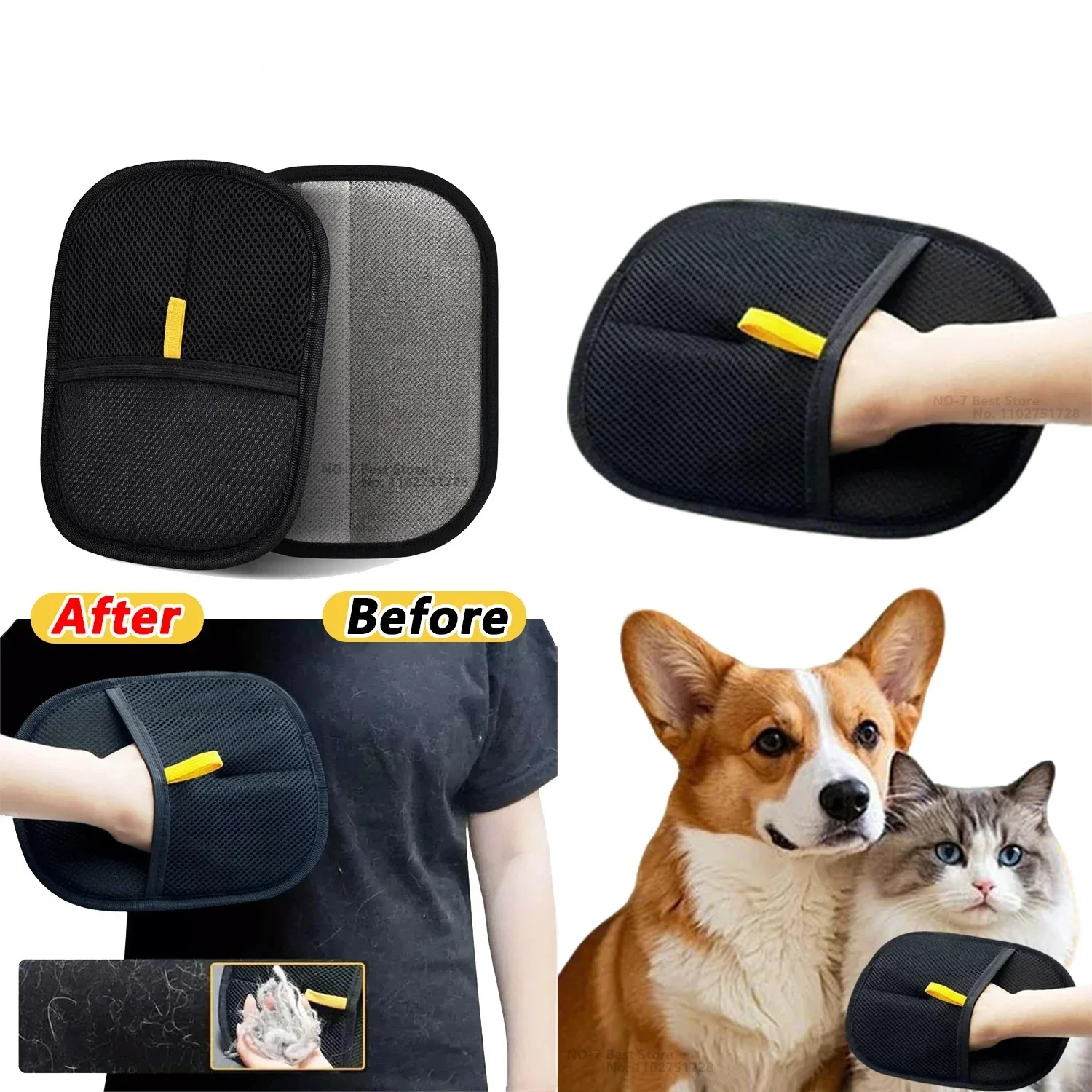 Luva Removedora de Pelos para Pets Dupla Face Reutilizável para Tapetes - Image 2