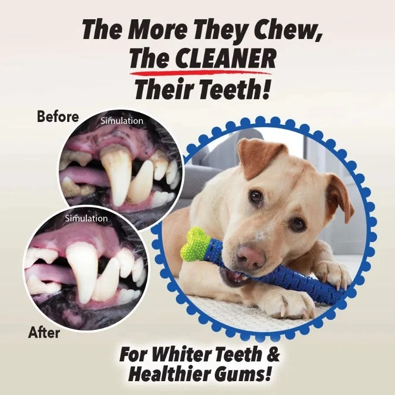 Brinquedo de Silicone para Cães Tipo Osso 25cm para Mastigar - Imagem 4