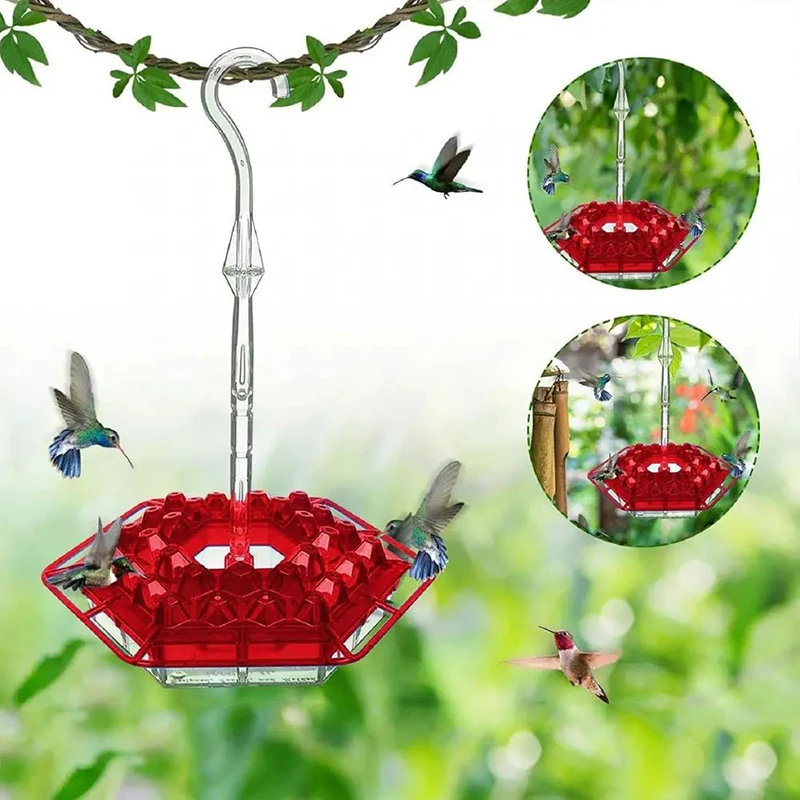 Alimentador de Pássaros com Gancho para Jardim 350ml com 30 Pontos - Imagem 5